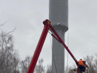 Специалисты ГП»Калугаоблводоканал» установили первую в регионе водонапорную башню из полимера