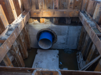 Водоканал Петербурга завершает реконструкцию водопроводной магистрали на Богатырском проспекте